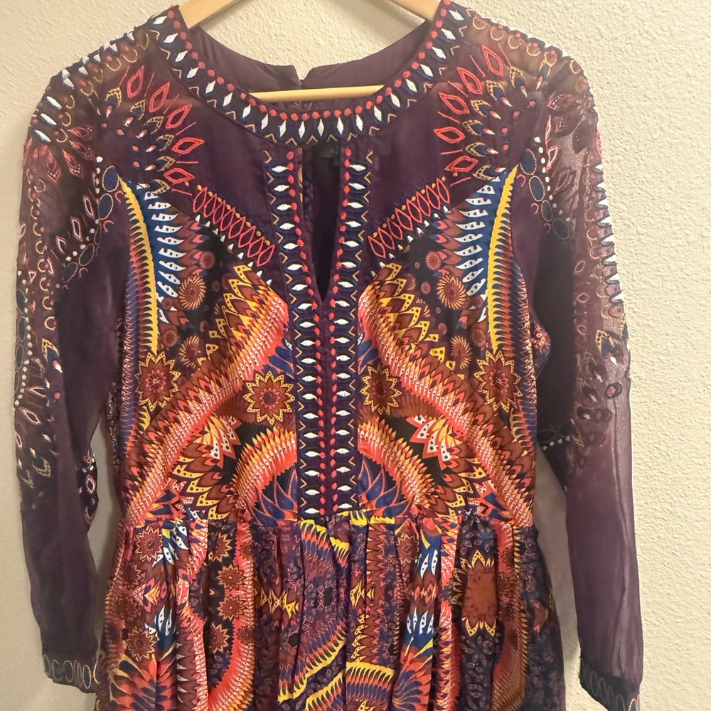 Colorful Patterned Maxi Dress - Picture 3 of 7